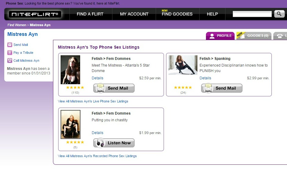 Mistress Ayn NiteFlirt